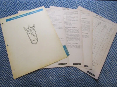 Ford Galaxy Custom 500 Fairlane Falcon 1968 policía taxi distribuidor conjunto de hojas de álbum Foto 1 de 3