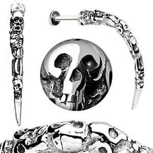 14g 5/16" Skull Long Claw Labret 316L Surgical Steel Punk Goth A34