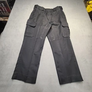 Elbeco TexTrop2 Polyester Pants Mens 34x27 Black Cargo Tactical Straight Leg - Picture 1 of 9