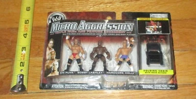 WWE Jakks CM Punk Lashley Bob Holly Micro Agresión Lucha Figuras Serie 4 Foto 1 de 3