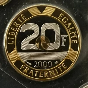 20 FRANCS MONT SAINT MICHEL 2000 BU / VERSIEGELT UND AUS DER SCHATULLE / UNC FRANKREICH - Bild 1 von 2