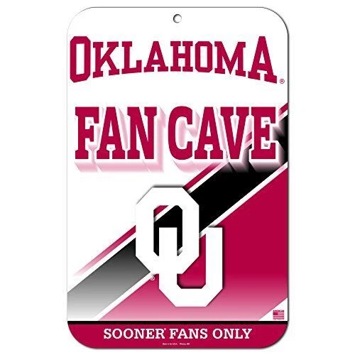 11"x17" Fan Cave Street Sign Oklahoma Sooners - Image 1 of 1