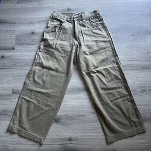 vintage 90s kikwear pants size 33 baggy wide leg Green Canvas Style 91 - Picture 1 of 17