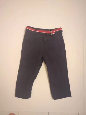 Tommy Hilfiger  Boy's Blue Navy Chino Pants Belt Size 24 Months Clip Button - Image 1 of 4