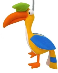 Bouncy hornbill childrens ceiling decoration mobile on spring- springy animal
