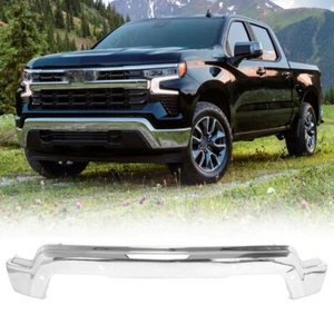 Chrome Steel Front Bumper Fit For 2022-2023 Chevy Silverado 1500 W/ Sensor Hole - Picture 1 of 11