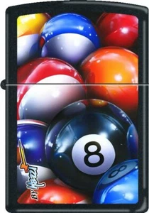Mazzi - 8 Ball Black Matte Zippo Lighter - Picture 1 of 2
