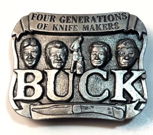 Buck Knives & Smokey Mountain Knife Works Belt Buckle Limit Edition Vintage - Picture 1 of 3
