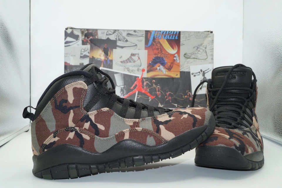 Air Jordan 10 Retro Woodland Camo EU 43 US 9,5 Basketballschuhe 310805-201 - Bild 1 von 4