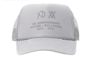The Weeknd Daniel Arsham House Of Balloons 10th Anniversary White Trucker Hat XO - Picture 1 of 4
