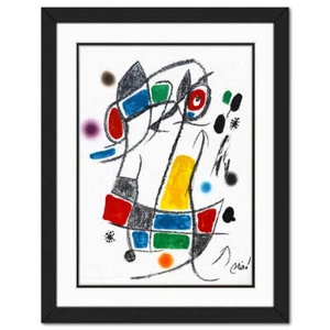 After Joan Miró- Litografía sobre papel tejido claro "Maravillas con variaciones acro - Imagen 1 de 1