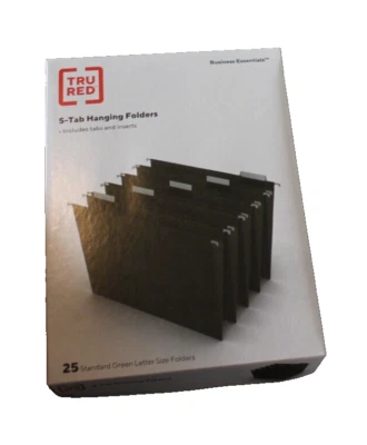 Grapas 100% Recicladas Carpetas de Archivos Colgantes Letra 1/5 Corte Pestaña Letra Tamaño CAJA/25 Foto 1 de 2