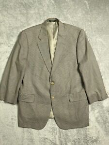 Mens 44S Silk Wool Linen VTG Lauren Ralph Lauren Jacket Blazer Coat Houndstooth