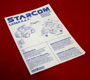 Starcom Vehicle INSTRUCTION GUIDE MANUAL ONLY Laser R.A.T. Original Document - Picture 1 of 1