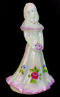 Fenton Art Glass Hand Painted Rose Milk Carnival Bridesmaid Doll For Rosso Glass