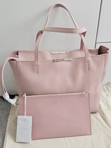 Ted Baker Clarkia Leather Shopper Tote Bag Light Pink - Picture 1 of 5