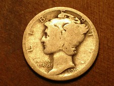New listing
1918-P Mercury Silver Dime, Poor-Fair Circ. Lot C-36980, "Free Shipping"