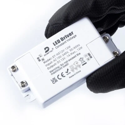 Trasformatore DT-NS IP20 AC220V DC12V LED Driver, Constant Voltage, 12Watt Max - Immagine 1 di 4