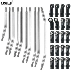 AXSPEED Steering Rod Link Linkage Set 313mm For 1:10  RC Crawler SCX10 II 90046 - Picture 1 of 10
