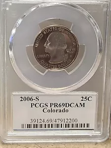 2006 S 25C Clad Colorado Quarter PCGS PR69DCAM - Picture 1 of 2