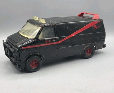 VINTAGE 1983 Ertl "The A-Team" Black 1:18 Van w/Sliding Door, No Driver - Image 1 of 4
