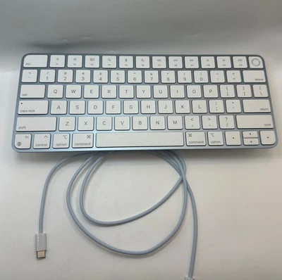 Apple Magic Keyboard with Touch ID Model A2449 Blue Frame White Keys - Image 1 of 4