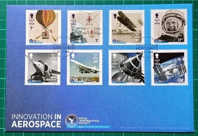 ISLE OF MAN 2016 INNOVATION IN AEROSPACE FDC FIRST DAY COVER - Image 1 of 2