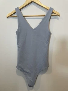 Abercrombie & Fitch Soft AF Bodysuit Light Blue Minimalist Size XS Tank Stretch - Imagen 1 de 8