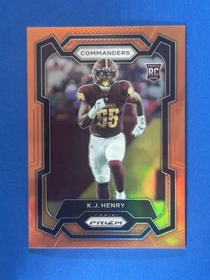 2023 Panini Prizm Orange #400 K.J. Henry Washington Commanders #/249 - Image 1 of 2