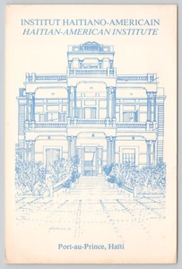 Postcard Haitian American Institute Port-au-Prince Haiti Institut Haitiano - Picture 1 of 2