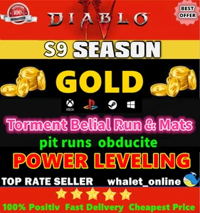 Diablo 4 Season 10💥Torment Boss Run Mats🔥D4 S10 Gold LeveL Materials Pit Carry - Picture 1 of 1