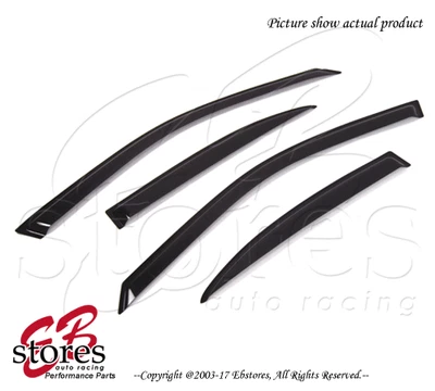 Para BMW 525i 528i 1997-2003 montado en el exterior negro profundo JDM viseras de ventana 4 un. Foto 1 de 4