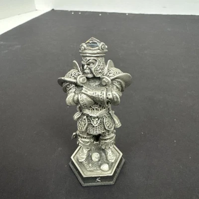 Danbury Mint Fantasía del Cristal Ajedrez Vistar El Terrible Rey Peltre Foto 1 de 3