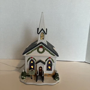 The Village Collection by St. Nicholas Square Wedding Chapel Church Lighted - Picture 1 of 13