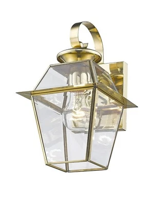 Lighting 2181-02 Outdoor Wall Lantern with Clear Beveled Glass Shades, Polish... - Image 1 of 4