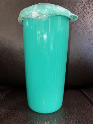 Tupperware 3329 Doble Pared Aislado 24 OZ Aqua Blue Teal Vaso 4185 Tapa NUEVO Foto 1 de 4