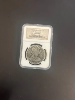 1782 Mo Mexico Silver 8 Reales NGC Certified EL CAZADOR Shipwreck - Image 1 of 2