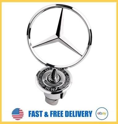 For Mercedes Benz Front Emblem Hood Star C230 C280 CLK320 E300 E320 E500 S430 Foto 1 de 4