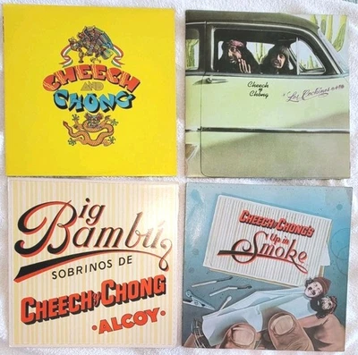 Cheech & Chong Lot 4 Vinyl LP’s  NM Self Titled,Los Cochinos,Big Bambu,Up In Smo - Image 1 of 4