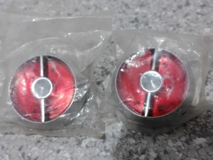 63 64 C2 Corvette Door Lock Knobs w/Reflectors (2)--NEW! - Picture 1 of 6
