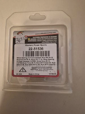 Cojinete de rueda Kawasaki Brute Force 650I 750 Mule 600 610 3000 3010 4000 4010 Foto 1 de 2