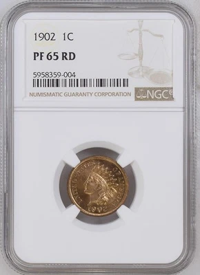 1902 1C Indian Head Cent - NGC PF65 RD - Super Red - Image 1 of 2