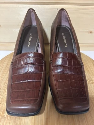 Zapatos de salón Liz Claiborne Weston de cuero para mujer talla 8M chocolate usados en excelente estado Foto 1 de 4