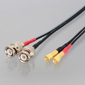 10-32 Microdot Locking Spring​ to BNC Twin Cable NDT Flaw Detector Accelerometer - Picture 1 of 5