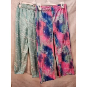 Cuddl Duds SO Pajama Pants Bundle Girls Size 6 Fleece Tie Dye 2 Pieces - Picture 1 of 4