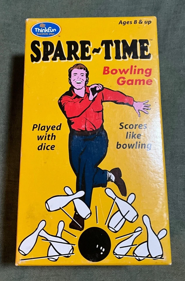 RARE Vintage 2003 Spare-Time Bowling Dice Game ~ ThinkFun games ~ 100% Complete - Image 1 of 4