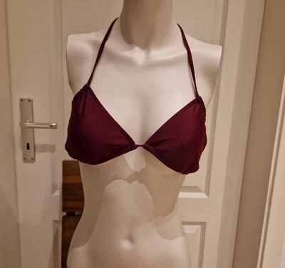 Schönes weinrotes Bikini Oberteil, BH-Größen A bis B, neu, ungetragen  - Bild 1 von 4