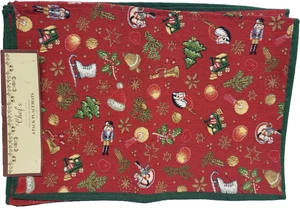 4 manteles individuales de tapiz mismo (13"x19") ARTÍCULOS TEMÁTICOS DE NAVIDAD E INVIERNO EN ROJO, chef's - Imagen 1 de 16