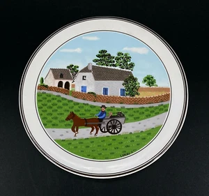 Villeroy & Bock 6.5" Trivet Featuring Farmer in Cart - Picture 1 of 3