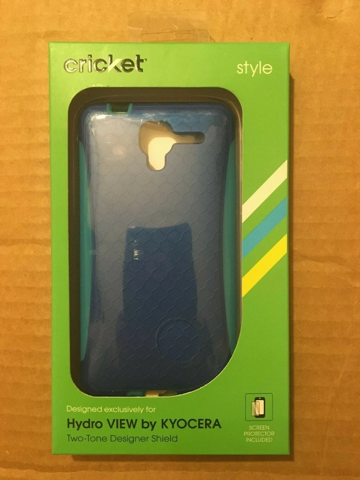 NEW CRICKET KYOCERA HYDRO VIEW Two Tone Designer Shield Screen Protector Case - Image 1 of 4